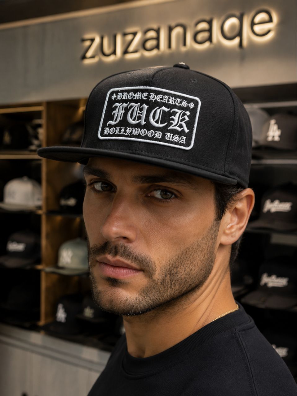 IMG_20260625_192522_448 کلاه کپ Chrome Hearts مدلZU-5950-011 F@#K Hollywood USA - Image 1