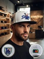 کلاه کپ طرح LA DODGERS –  سفید مشکی ZU-5950-041