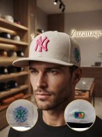 کلاه کپ طرح NY –  کرم ZU-5950-039