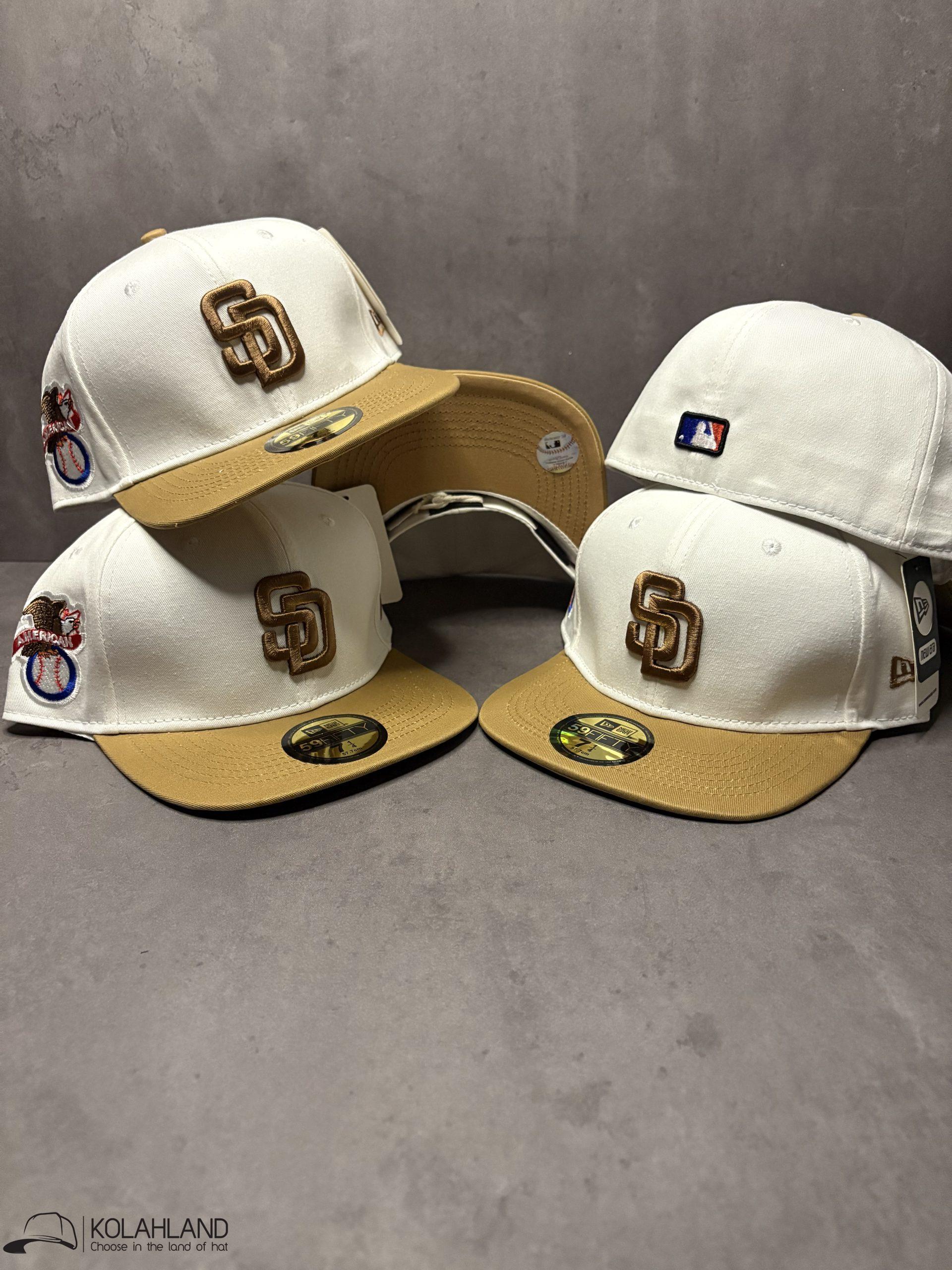 IMG_4343-scaled-1.jpeg کلاه کپ فیت بک SAN DIEGO PADRES سفید کرم تیره کد236 - Image 1