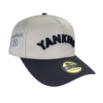 کلاه نقابدار بیسبالی اسنپ بک (ADJUSTABLE) مارک NEW YORK YANKEES کرم طوسی کد129