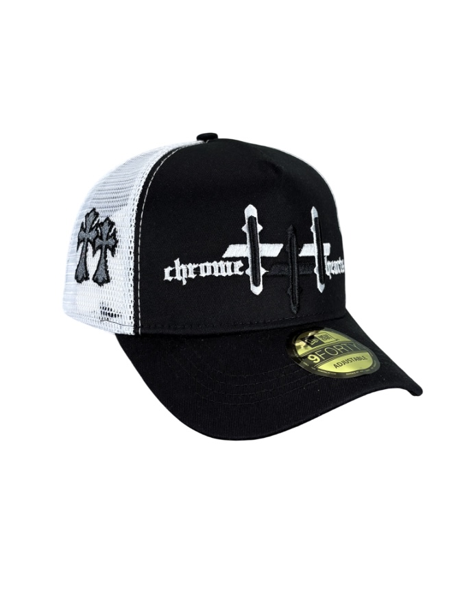 IMG_6877.jpeg کلاه نقابدار پشت توری CHROME HEARTS مشکی برند NEW ERA کد NE22 - Image 1