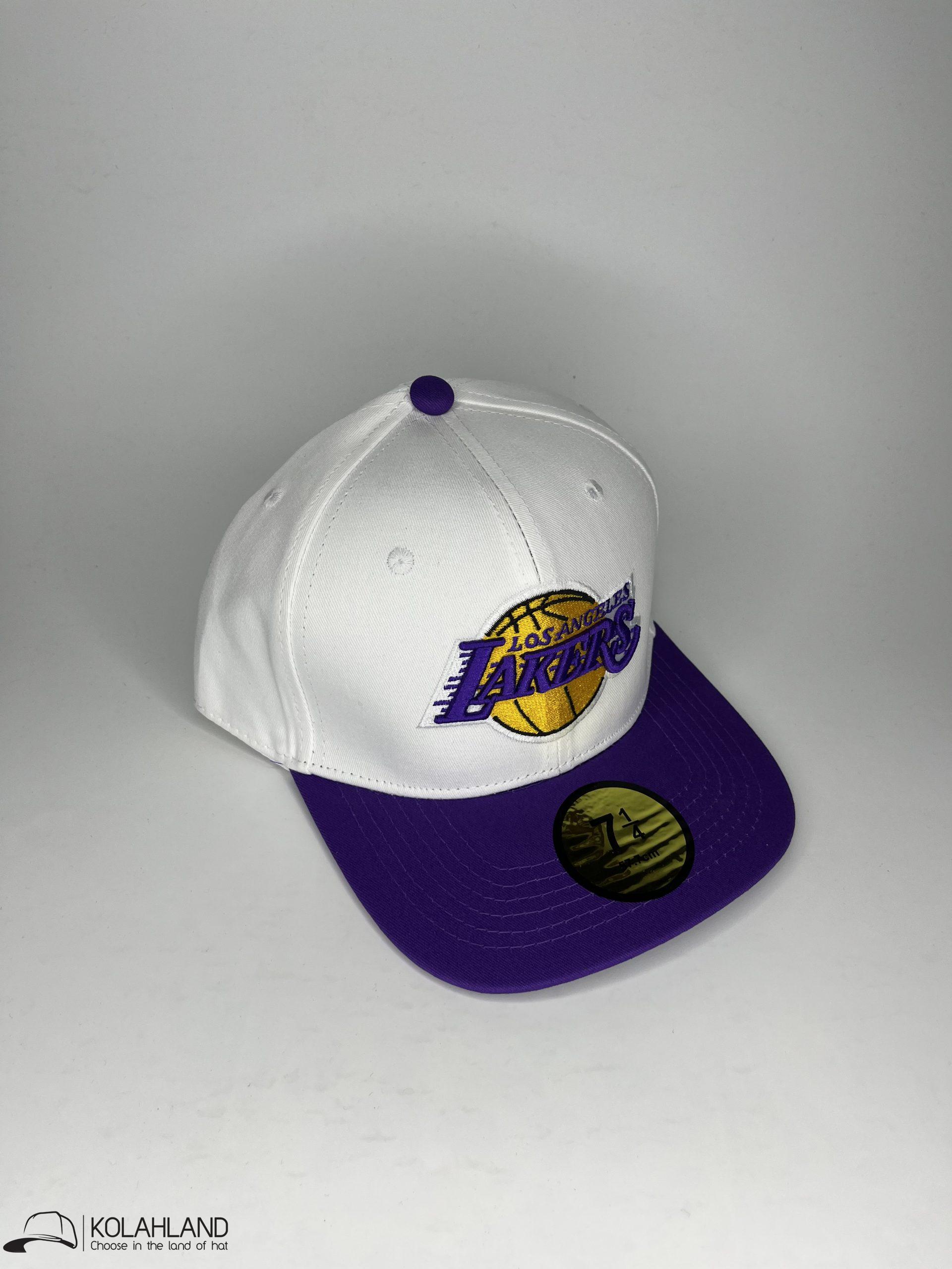IMG_8929-scaled-1.jpeg کلاه کپ فیت بک LAKERS سفید بنفش کد100 - Image 1