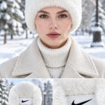 هدبند روسی زنانه موهر رنگ سفید